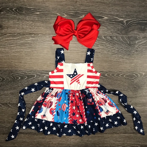 Other - Girls boutique patriotic twirl dress